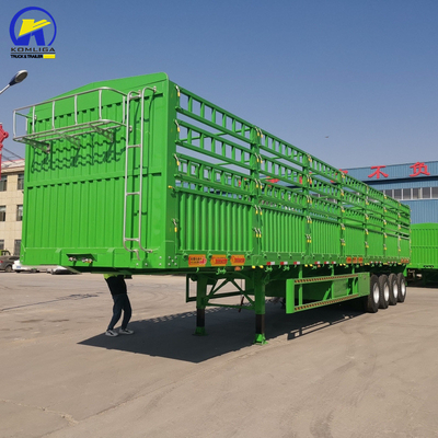 3 eixos 4 eixos Box Trailer Container Semi Trailer Fence Cargo Trailer com eixo Fuwa/BPW