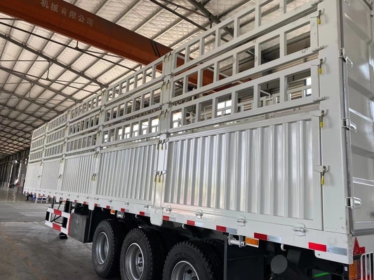 Reboque de vedação branca de 4 eixos de válvula Wabco para transporte de animais