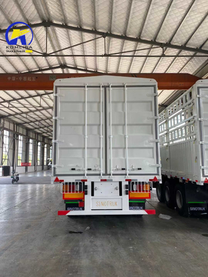 Reboque de vedação branca de 4 eixos de válvula Wabco para transporte de animais