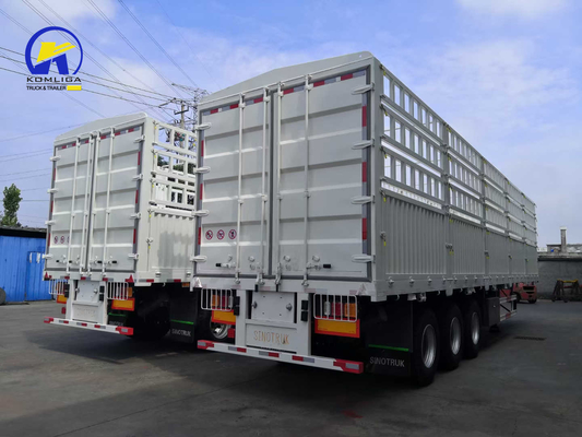 Suspensão mecânica 3 eixos 40FT Container Parede lateral Semi-remolque para dentro de suas necessidades