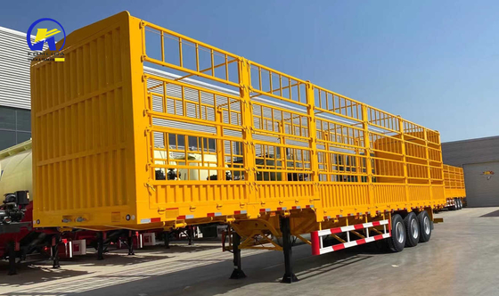 3 eixos 40FT Container Parede lateral Semi-remolque caminhão com feixe principal Q345b aço no melhor