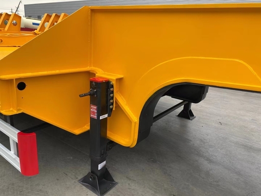 40-100 toneladas Carga útil Fuwa eixos Trailer de cama baixa Semi-trailer com rampa Certificado ISO9001