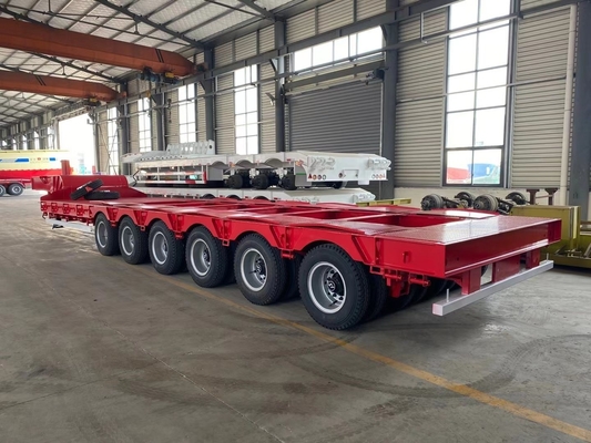 2-5 eixos de pescoço de galinha de cama baixa semi-reboque com ramp Jost 2.0 ou 3,5 polegadas King Pin