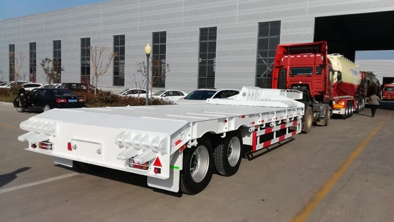 Jost 2,0 ou 3,5 polegadas King Pin 30-100t Gooseneck Lowbed Semi Trailer 4mm espessura da plataforma