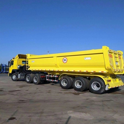 3 eixos de carga pesada 40/60/70 Tons Semi-reboque de descarga de rebentos com sistema hidráulico Hyva