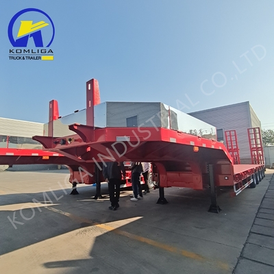 1100r20 3/4/5/6/7/8 eixo de cama baixa Lowboy camião desmontável de pescoço de ganso semi-reboque de cama baixa