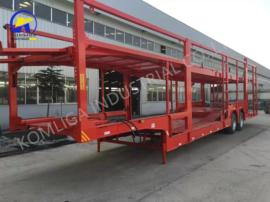 Q345b Reboques automáticos de transporte de dois andares, de tração principal de aço carbono, para transporte de automóveis