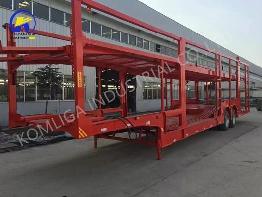 Q345b Reboques automáticos de transporte de dois andares, de tração principal de aço carbono, para transporte de automóveis