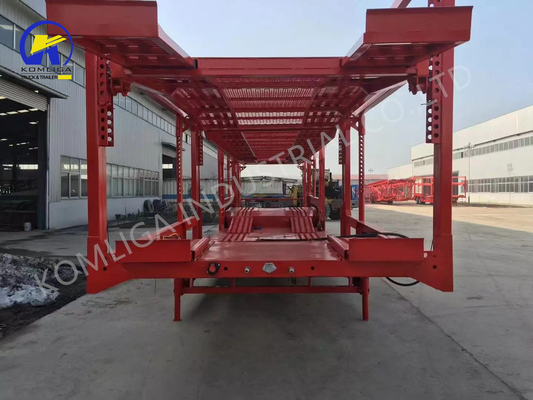 Q345b Reboques automáticos de transporte de dois andares, de tração principal de aço carbono, para transporte de automóveis