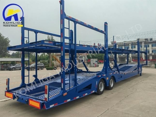 2 eixos 6 a 8 unidades de elevação hidráulica de transporte de transporte de veículos reboque de carro com 13/16 toneladas eixo