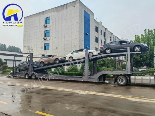 2 eixos 6 a 8 unidades de elevação hidráulica de transporte de transporte de veículos reboque de carro com 13/16 toneladas eixo