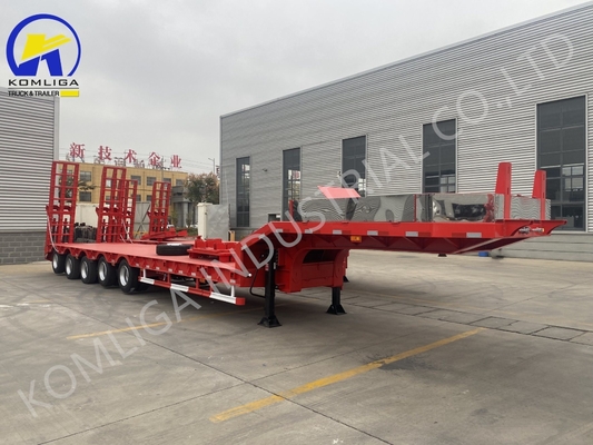 7000-8000mm Base de rodas Personalizável 5/6/7/8 eixos Low Boy Trailers Lowbed Semi Trailer