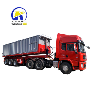 Conjunto completo de Hyva Lifting Hidráulico C U Forma Tri Axle 25 Ton Tractor Tipper Trailer