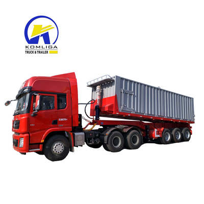 3 eixos hidráulico auto-descarga 20FT Dump Container Trailer Chassis Semi-trailer projetado