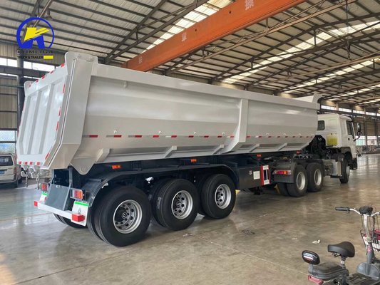 60 Carga útil 3 eixos 35 Cbm 40m3 45m3 Reboque de desvio hidráulico Reboque de despejo de despejo