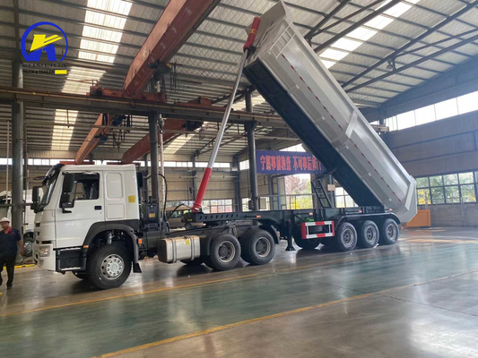 60 Carga útil 3 eixos 35 Cbm 40m3 45m3 Reboque de desvio hidráulico Reboque de despejo de despejo