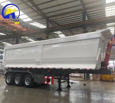 60 Carga útil 3 eixos 35 Cbm 40m3 45m3 Reboque de desvio hidráulico Reboque de despejo de despejo