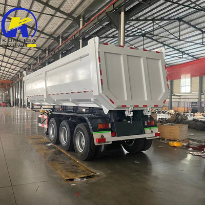 60 Carga útil 3 eixos 35 Cbm 40m3 45m3 Reboque de desvio hidráulico Reboque de despejo de despejo