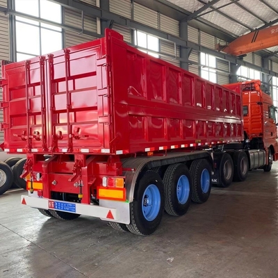 60 toneladas 3 eixos Fuwa Bwp Remolque de camião para transporte de carga pesada