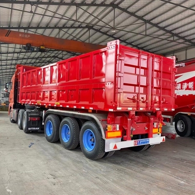 60 toneladas 3 eixos Fuwa Bwp Remolque de camião para transporte de carga pesada