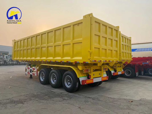 3 eixos 4 eixos Dump Trailer Truck Tipper Trailer com 9.00-22.5/8.00-20/8.5-20China Rim