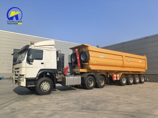 3 eixos 4 eixos Dump Trailer Truck Tipper Trailer com 9.00-22.5/8.00-20/8.5-20China Rim