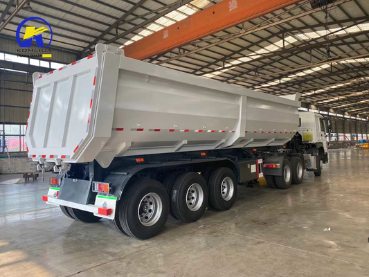 3 eixos 4 eixos Dump Trailer Truck Tipper Trailer com 9.00-22.5/8.00-20/8.5-20China Rim