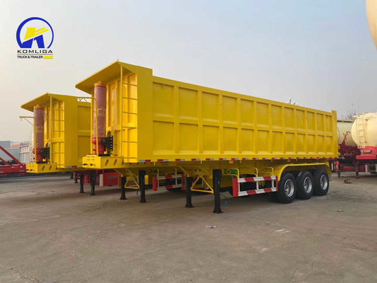 Semi-reboque de descarga de 50 t com base de rodas de 7000-8000 mm e certificação GCC