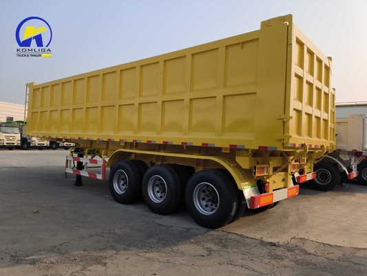 Semi-reboque de descarga de 50 t com base de rodas de 7000-8000 mm e certificação GCC