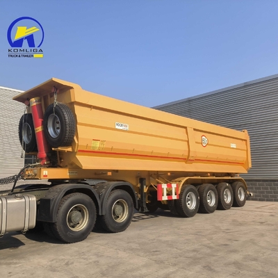 10000x2500x3800mm Sinotruk Dump Trailer com dispositivo de elevação dianteira e suspensão de braço cruzado
