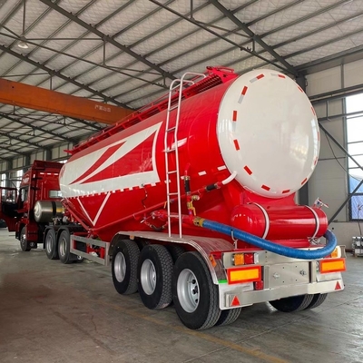 Transporte de pó a granel com reboque de camião de cimento a granel Sinotruk e motor Weichai 4102