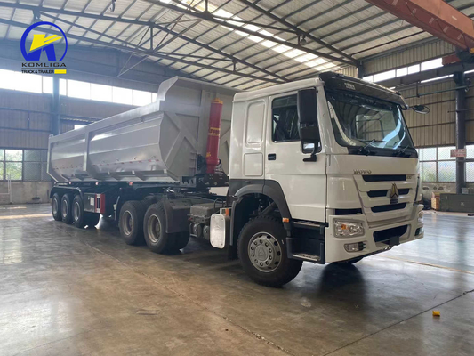 3/4 eixos traseiros Semi-reboque 30/40/45/50 metros cúbicos dentro de suspensão mecânica