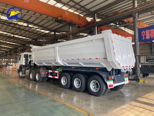 3-6 eixos de carga pesada lado de alumínio traseiro 30/50/60 toneladas hidráulico semi-caminhão Dump Trailer