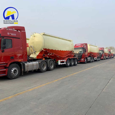 7000-8000mm Base de rodas V forma 3 eixos Trailers de cimento a granel seco para transporte de cimento