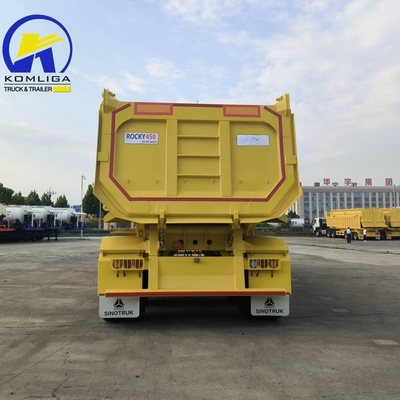 3 eixos 30m3/Cbm 50t Tractor Tipper Dumper Tipping Semi-trailer para canteiros de obras
