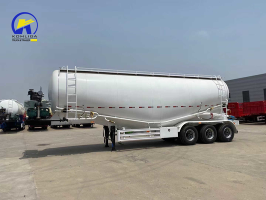 28m3-60m3 3 eixos cimento a granel cisterna de pó reboques compressor de ar 12m3/minuto Bohai