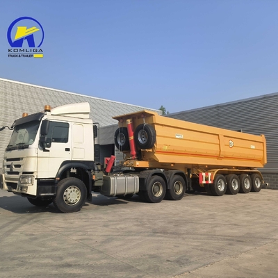 4 eixo U forma cilindro hidráulico Dump Semi-trailer com Jost 2,0 ou 3,5 polegadas King Pin