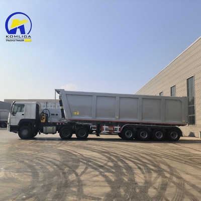 4 eixo U forma cilindro hidráulico Dump Semi-trailer com Jost 2,0 ou 3,5 polegadas King Pin