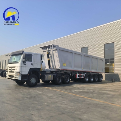 4 eixo U forma cilindro hidráulico Dump Semi-trailer com Jost 2,0 ou 3,5 polegadas King Pin