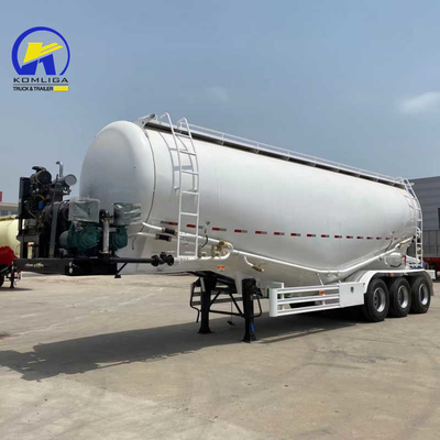 38m3 Tanker de cimento de três eixos Semi-remolque com 1 compartimento e cama fluidizada interna