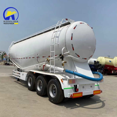 38m3 Tanker de cimento de três eixos Semi-remolque com 1 compartimento e cama fluidizada interna