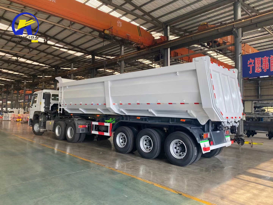 Função de pedra 3 eixos 4 eixos tipper semi-reboque para transporte Pneus número 12
