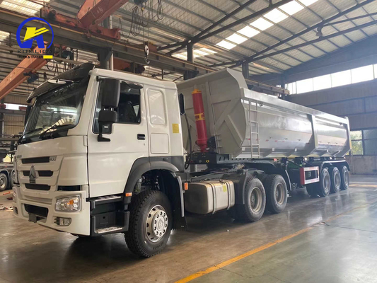 Função de pedra 3 eixos 4 eixos tipper semi-reboque para transporte Pneus número 12