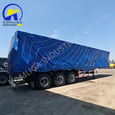 Fuwa/BPW Axles Semi-trailer de banco plano para carga pesada 40cbm 45cbm Tipper Dump Trailer
