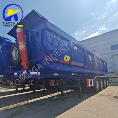 Fuwa/BPW Axles Semi-trailer de banco plano para carga pesada 40cbm 45cbm Tipper Dump Trailer