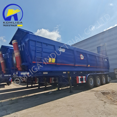 Jost 2,0 ou 3,5 polegadas King Pin 3 eixo 35cbm caminhão de descarga hidráulico de inclinação semi-reboque