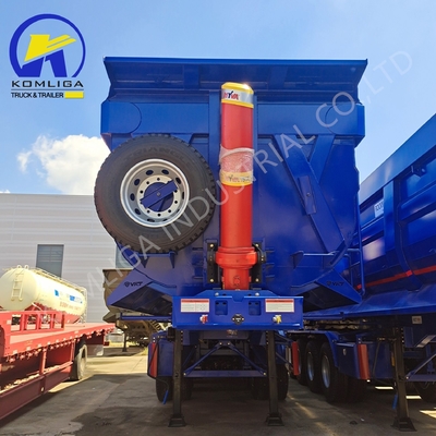 Jost 2,0 ou 3,5 polegadas King Pin 3 eixo 35cbm caminhão de descarga hidráulico de inclinação semi-reboque