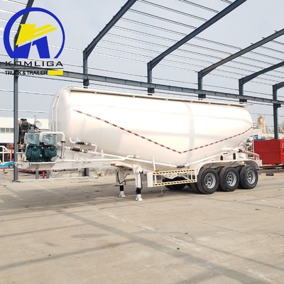3 eixo 40/50 Cbm descarga inferior/descarga de cimento a granel/cinzas de mosca/chamas de farinha/tanque de transporte de pó/semirremolque de petroleiro