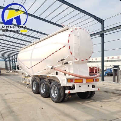 3 eixo 40/50 Cbm descarga inferior/descarga de cimento a granel/cinzas de mosca/chamas de farinha/tanque de transporte de pó/semirremolque de petroleiro
