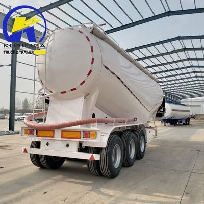 3 eixo 40/50 Cbm descarga inferior/descarga de cimento a granel/cinzas de mosca/chamas de farinha/tanque de transporte de pó/semirremolque de petroleiro